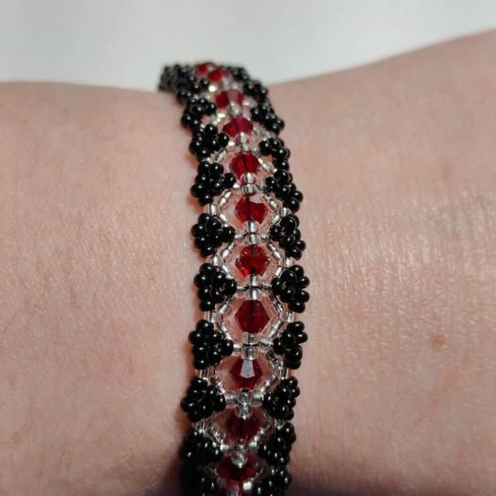 Gothic Inspired Blood Crystal Bracelet